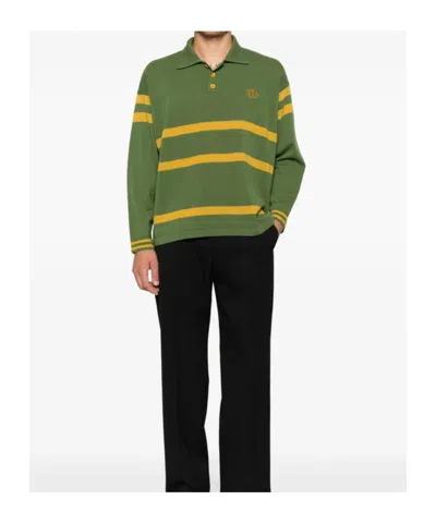 Bode Regis Polo Shirt In Green