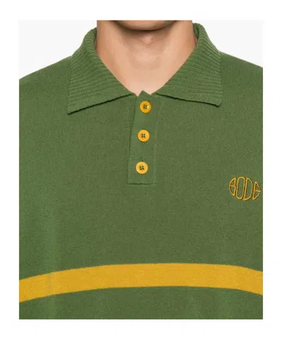 Bode Regis Polo Shirt In Green