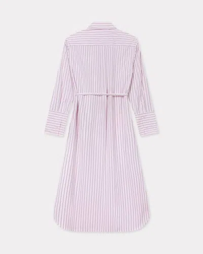 Kenzo 'boke Flower' Pin Midi Shirting Dress In Cotton Poplin In Multi