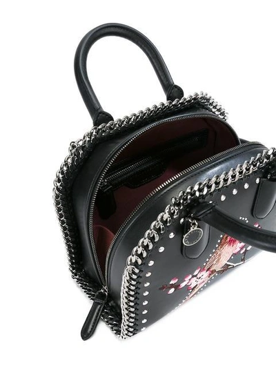 Shop Stella Mccartney Falabella Box Bird Shoulder Bag - Black