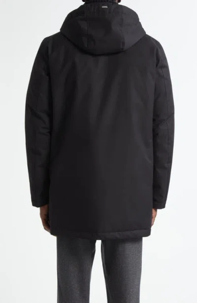 Herno Windproof Hooded Down Parka In Black