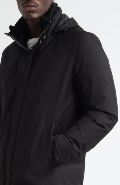 Herno Windproof Hooded Down Parka In Black