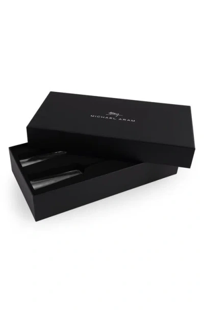 Michael Aram Reflective Champagne Flute And Heart Frame Set In Transparent