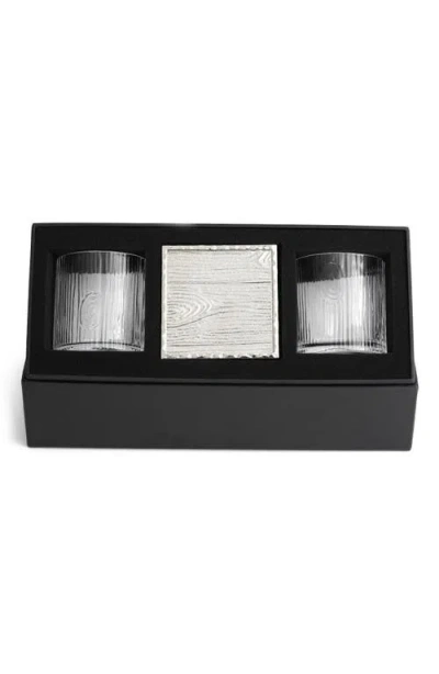 Michael Aram Ivy & Oak Tumbler And Coaster Set In Transparent