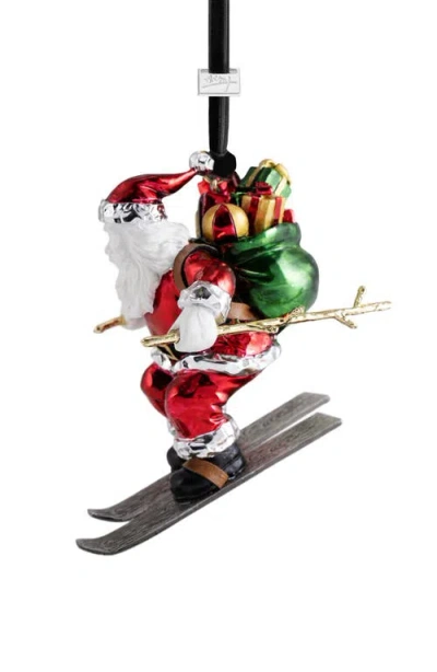 Michael Aram Skiing Santa Ornament In Multi
