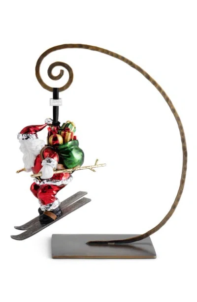 Michael Aram Skiing Santa Ornament In Multi