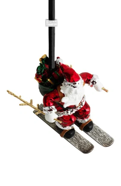 Michael Aram Skiing Santa Ornament In Multi