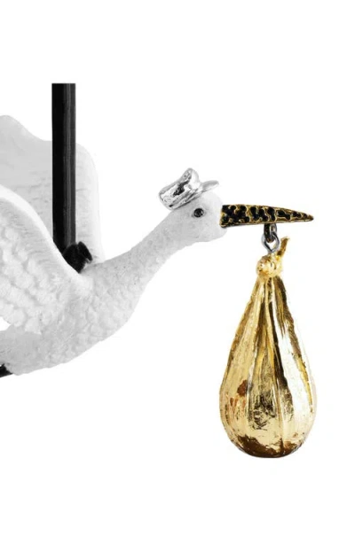 Michael Aram Stork Ceramic Ornament In White
