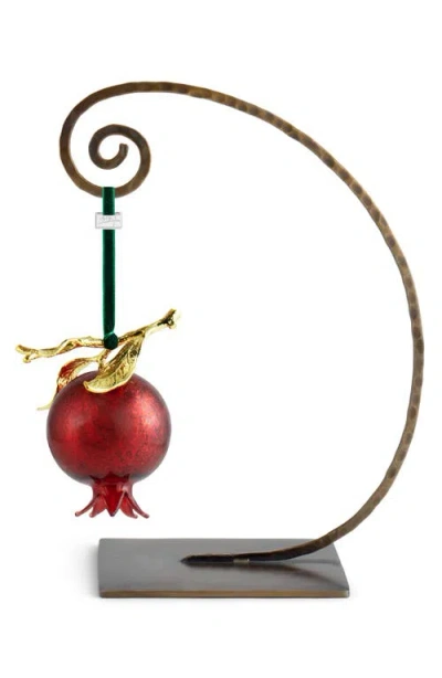 Michael Aram Pomegranate Glass Ornament In Red