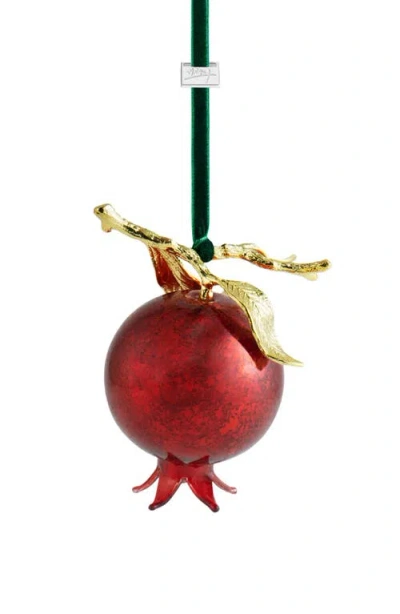 Michael Aram Pomegranate Glass Ornament In Red