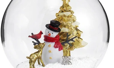 Michael Aram Snowman And Friends Snow Globe Ornament In Multi
