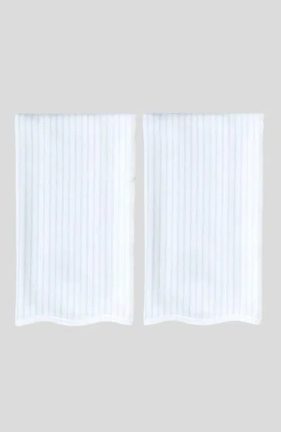 Weezie Set Of 2 Scalloped Kitchen Towels In Neutral