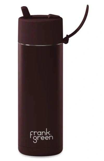 Frank Green Brown 20oz Stainless Steel Ceramic Reusable Bottle Chocolate With Flip Straw Lid In Brown