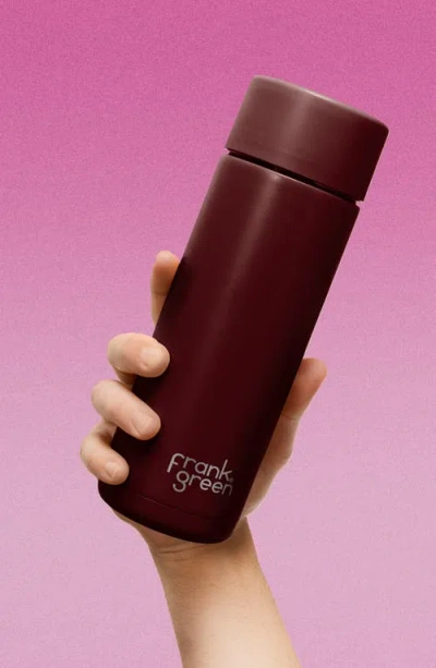 Frank Green Brown 20oz Stainless Steel Ceramic Reusable Bottle Chocolate With Flip Straw Lid In Brown