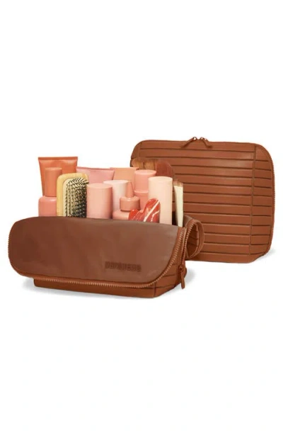 Parallelle The Large Check-in Traveler Toiletry Kit In Brown