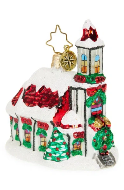 Christopher Radko Holly Bell Chapel Glass Ornament In Multi