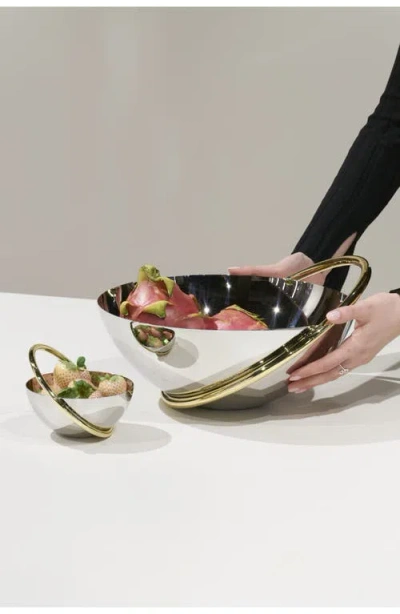 Anna New York Ring Fruit Bowl In Metallic