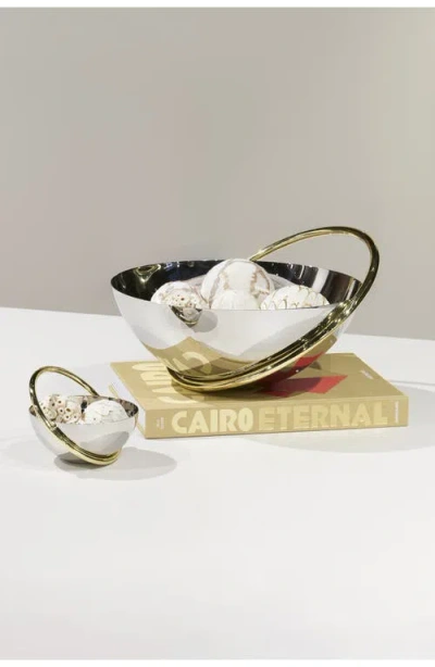 Anna New York Ring Fruit Bowl In Metallic