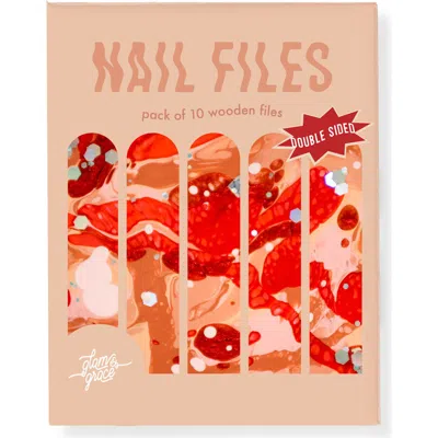 Glam & Grace Patterned Mini Nail File 10-piece Set