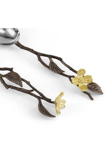 Michael Aram Dogwood Set Of 2 Serving Utensils In Metallic