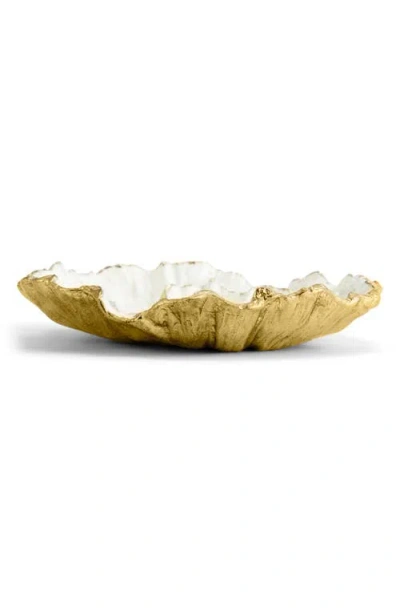Michael Aram Anemone Catchall Plate In Gold