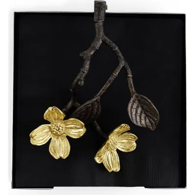 Michael Aram Dogwood Cocktail Napkin Holder In Black