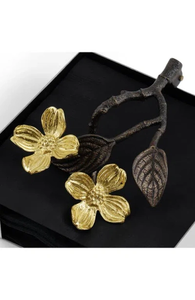 Michael Aram Dogwood Cocktail Napkin Holder In Black