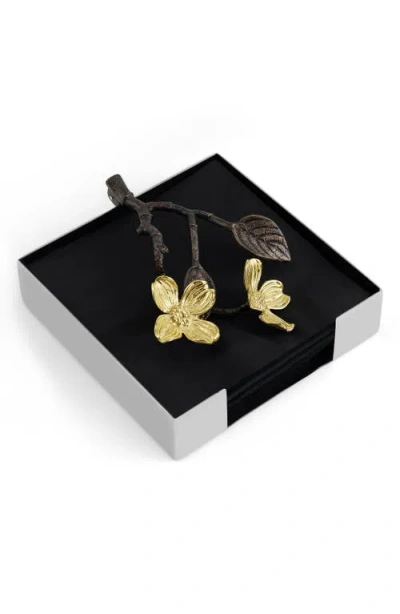 Michael Aram Dogwood Cocktail Napkin Holder In Black