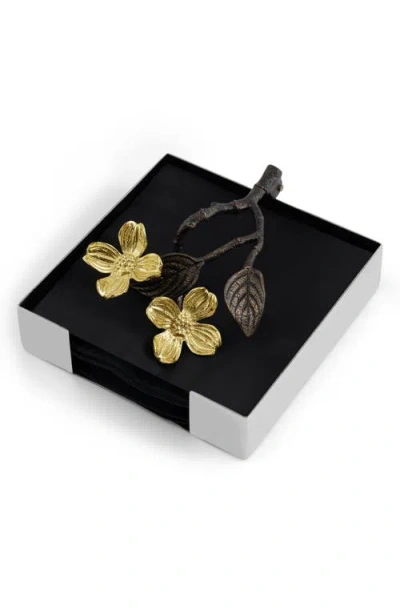 Michael Aram Dogwood Cocktail Napkin Holder In Black