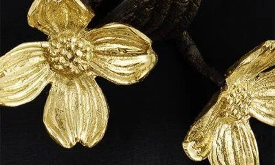 Michael Aram Dogwood Cocktail Napkin Holder In Black