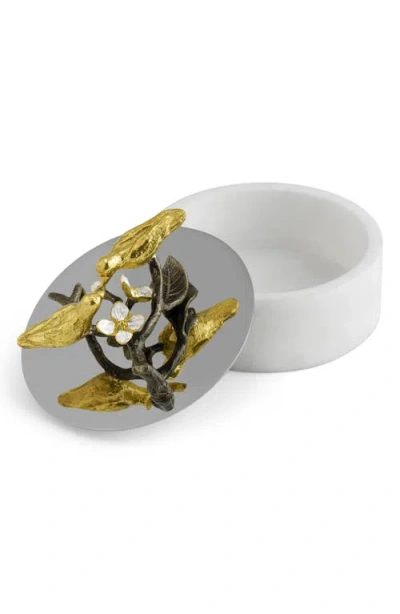 Michael Aram Lovebirds Trinket Box In Multi
