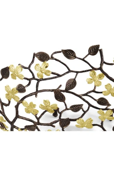 Michael Aram Dogwood Centerpiece Basket In Metallic