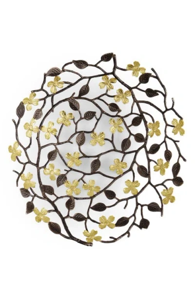 Michael Aram Dogwood Centerpiece Basket In Metallic