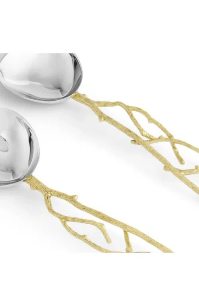 Michael Aram Butterfly Ginkgo White And Gold Serving Set In Gold