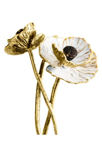 Michael Aram Anemone Cutlery Caddy In Silver