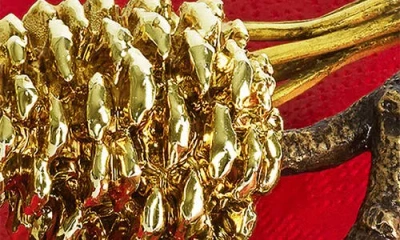 Michael Aram Pine Cone Cocktail Napkin Holder In Gold