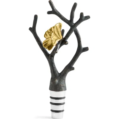 Michael Aram Butterfly Ginko Wine Stopper In Black