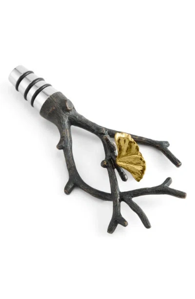 Michael Aram Butterfly Ginko Wine Stopper In Black