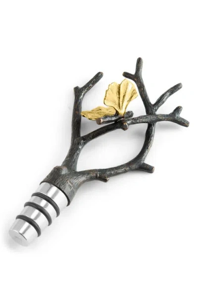 Michael Aram Butterfly Ginko Wine Stopper In Black