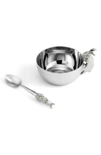 Michael Aram Bunny Cup & Spoon Set In Silver