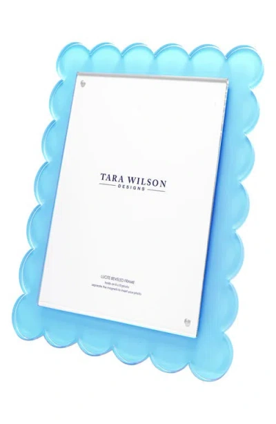 Tara Wilson Designs Scallop Picture Frame In Blue
