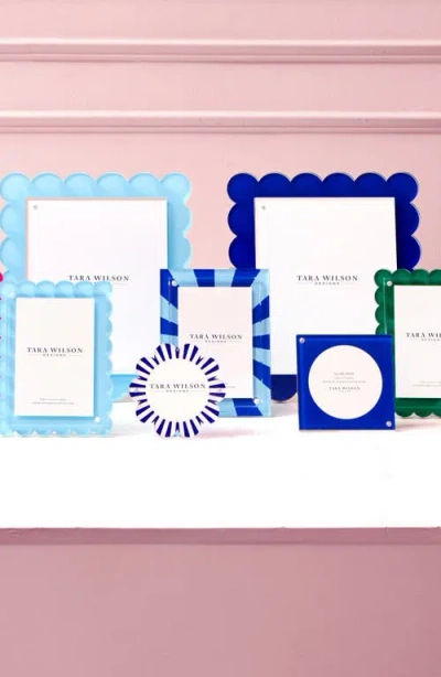 Tara Wilson Designs Scallop Picture Frame In Blue