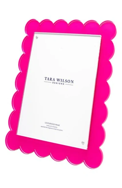 Tara Wilson Designs Scallop Picture Frame In Pink