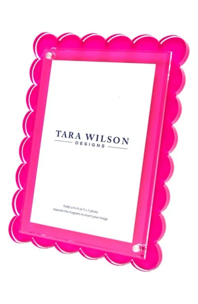 Tara Wilson Designs Scallop Picture Frame In Pink