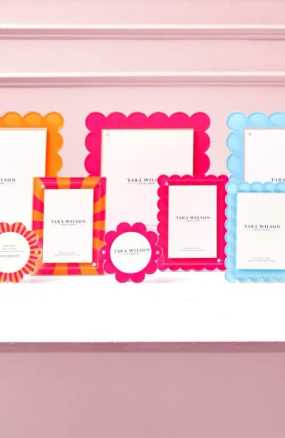 Tara Wilson Designs Scallop Picture Frame In Pink
