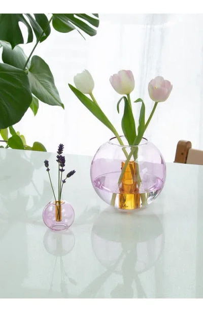 Block Design Set Of 2 Medium Bubble Vases In Purple