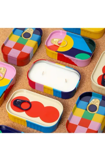 Block Design Thank You Tinned Candle In Multi