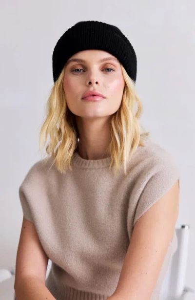 Arctic Fox & Co. Arctic Fox & Co The Embroidered Merino Wool Beanie In Black