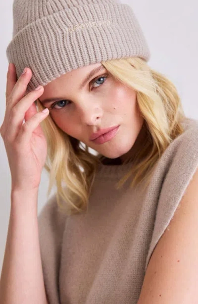 Arctic Fox & Co. Arctic Fox & Co The Embroidered Merino Wool Beanie In Brown