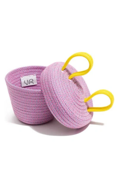 Ugly Rugly Mini Lidded Storage Basket In Purple